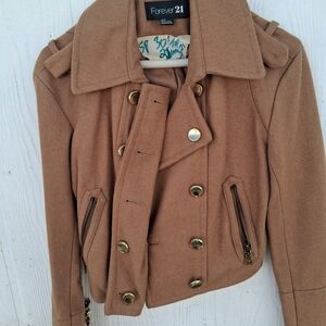Forever 21 Women's Tan Peacoat